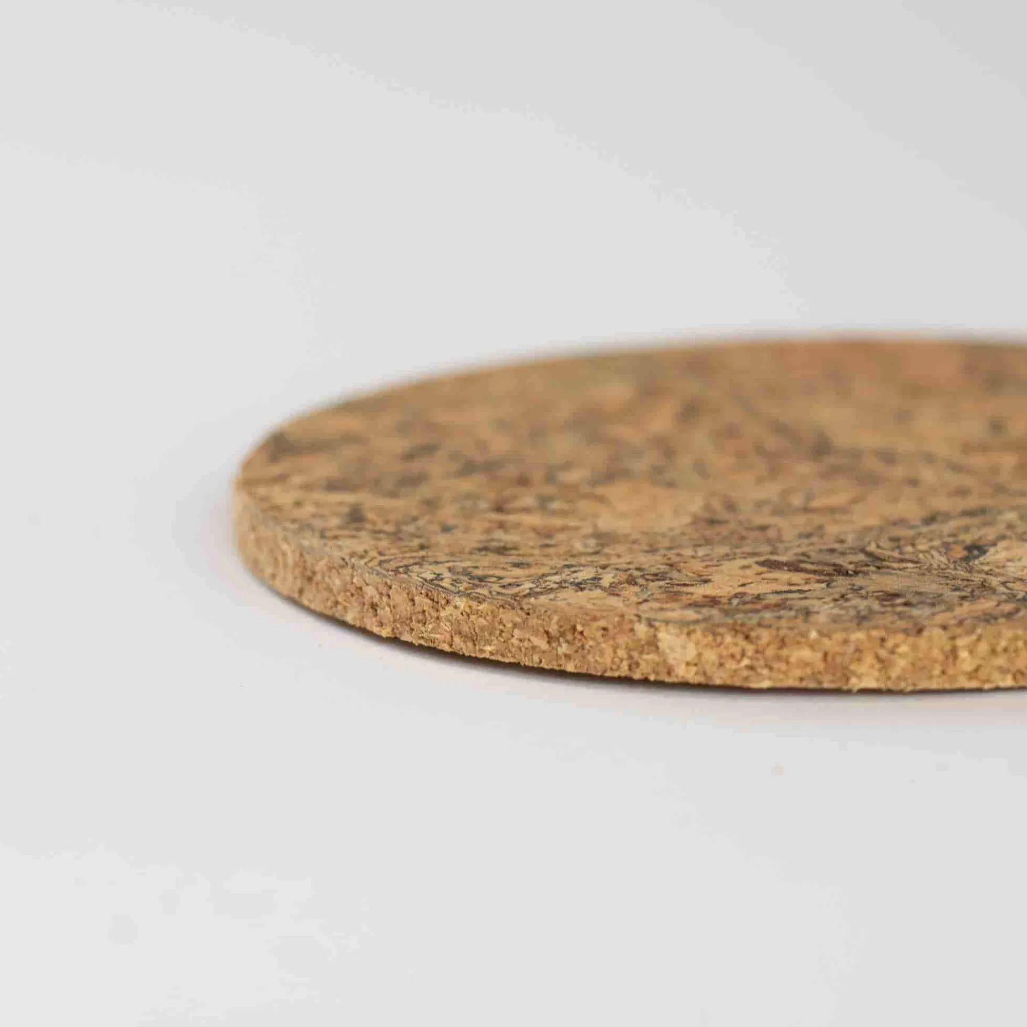 Online Set of 4 Marbled Cork Round Coasters, 10cm Tableware Brands