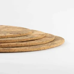 Best Set of 4 Marbled Cork Round Placemats, 30cm Tableware Brands