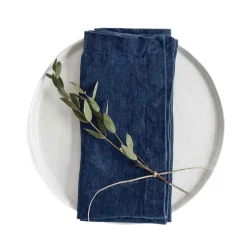 Sale Set of 2 Navy Linen Napkins Table Setting|Kitchen Textiles & Clothing