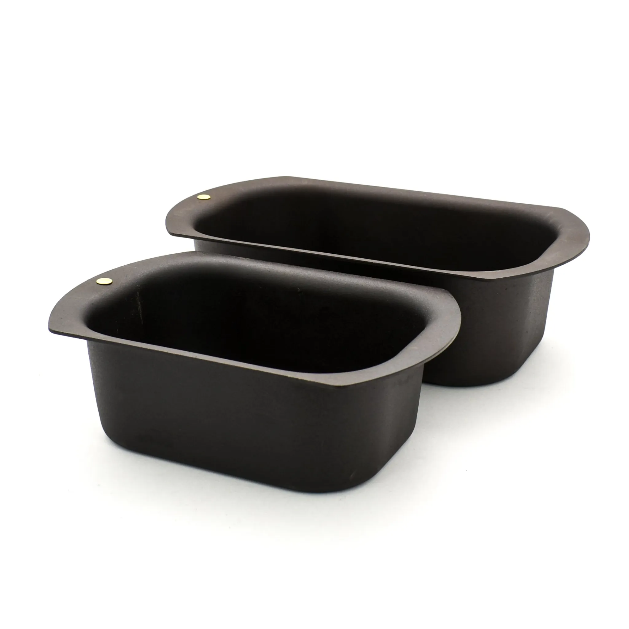 Hot Set of 2 Spun Iron Loaf Tins Baking Supplies & Equipment