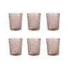 Discount Set of 6 Pink Hobstar Tumbler, 350ml Tableware Brands