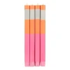Sale Set of 4 Pink Orange Colourblock Candles Table Setting|Tableware Brands