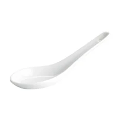 Set of 6 Porcelain Canape Spoon with Hole, 14cm Serveware|Canape Supplies