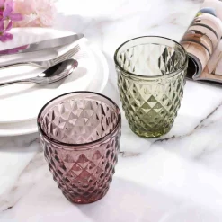 Best Set of 6 Purple Diamond Tumblers, 270ml Tableware Brands