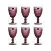 Clearance Set of 6 Purple Diamond Wine Glasses, 350ml Tableware Brands