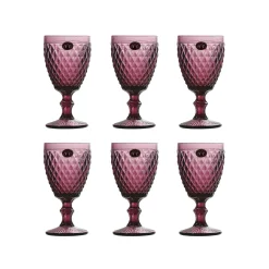 Clearance Set of 6 Purple Diamond Wine Glasses, 350ml Tableware Brands