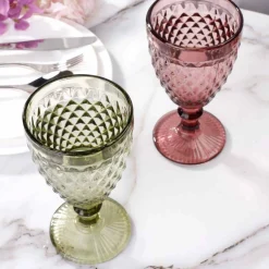 Clearance Set of 6 Purple Diamond Wine Glasses, 350ml Tableware Brands