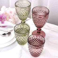 Clearance Set of 6 Purple Diamond Wine Glasses, 350ml Tableware Brands