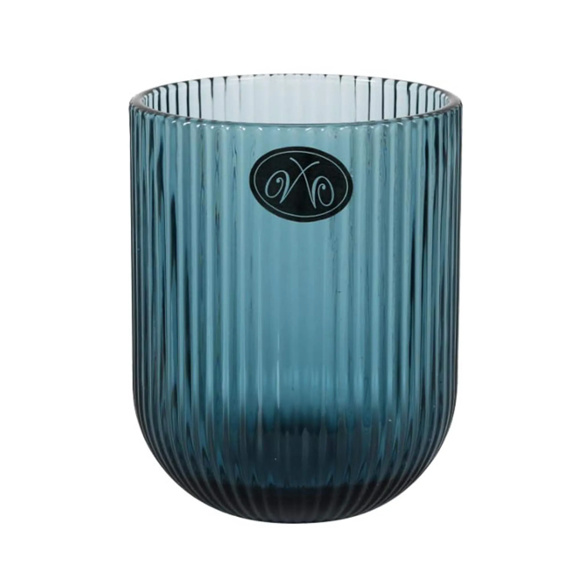 Clearance Set of 6 Ribbed Blue Tumblers, 270ml Tableware Brands