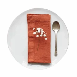 New Set of 2 Rust Linen Napkins Table Setting|Kitchen Textiles & Clothing