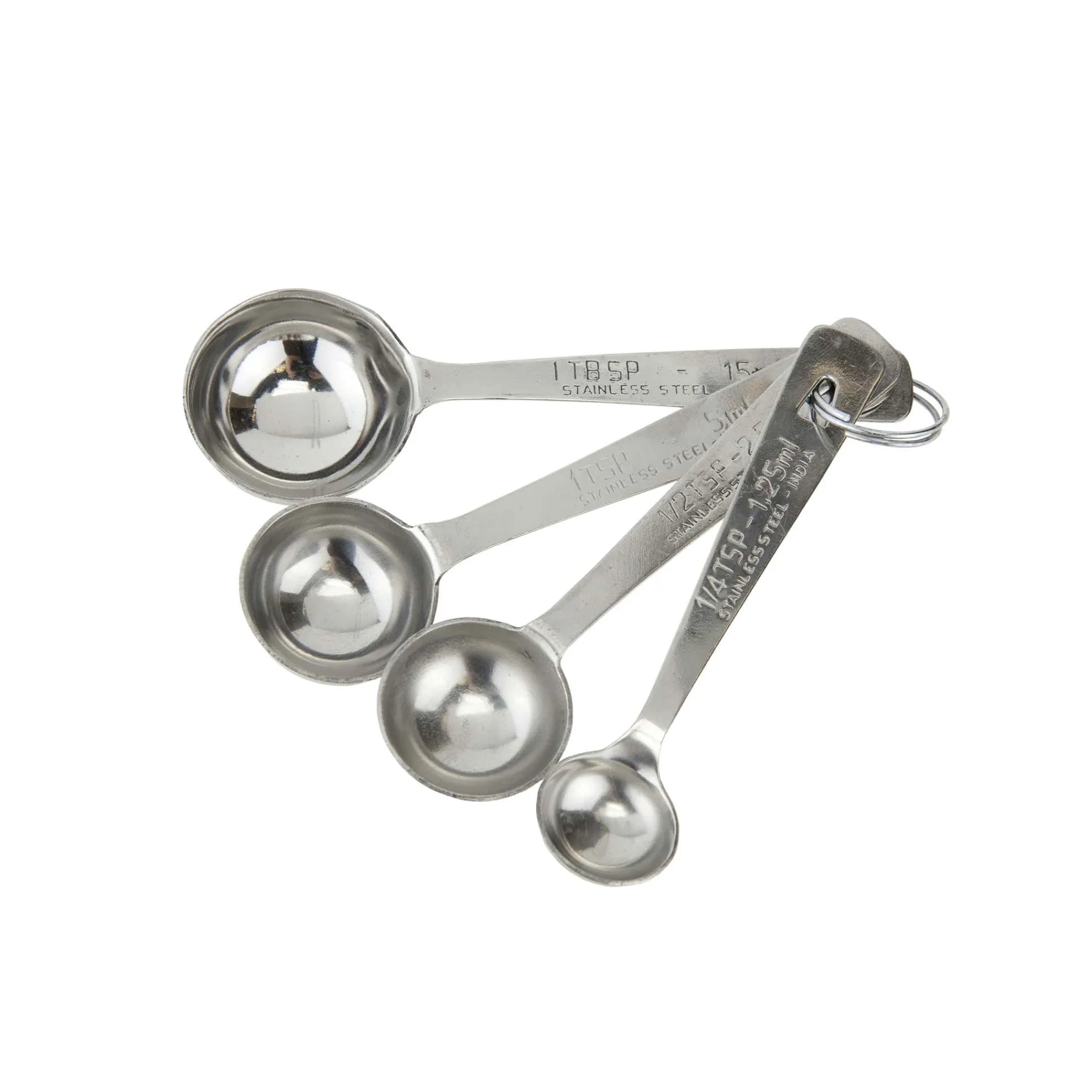 Discount Set of 4 Stainless Steel Measuring Spoons Baking Supplies & Equipment