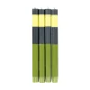 Hot Set of 4 Striped Colourblock Dinner Candles Tableware Brands|Table Setting