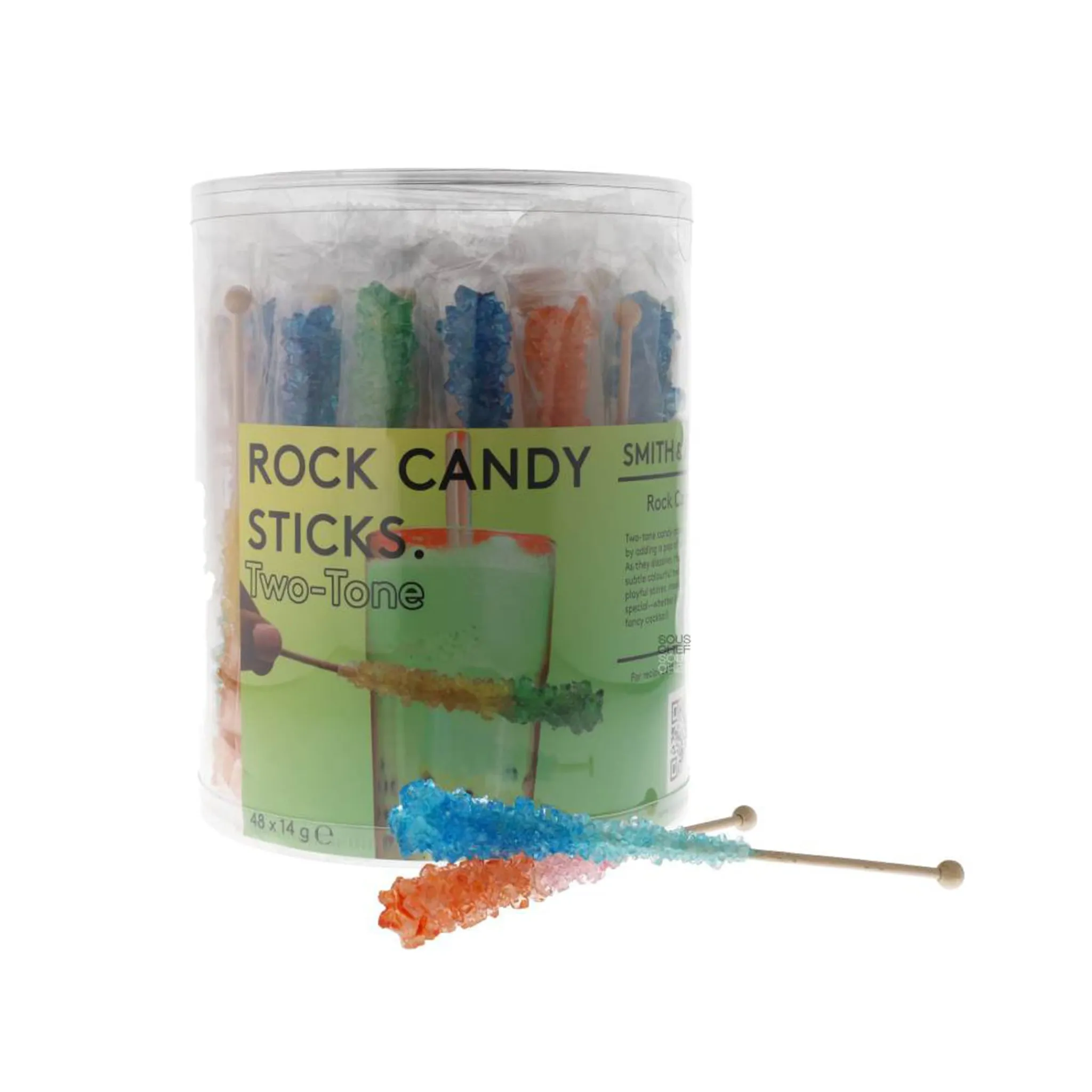Discount Set of 36 Two-Tone Rock Candy Sticks Ingredients Brands|Chocolate & Sweets