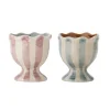 Hot Set of 2 Willa Lilac Stripe Egg Cups Tableware Brands