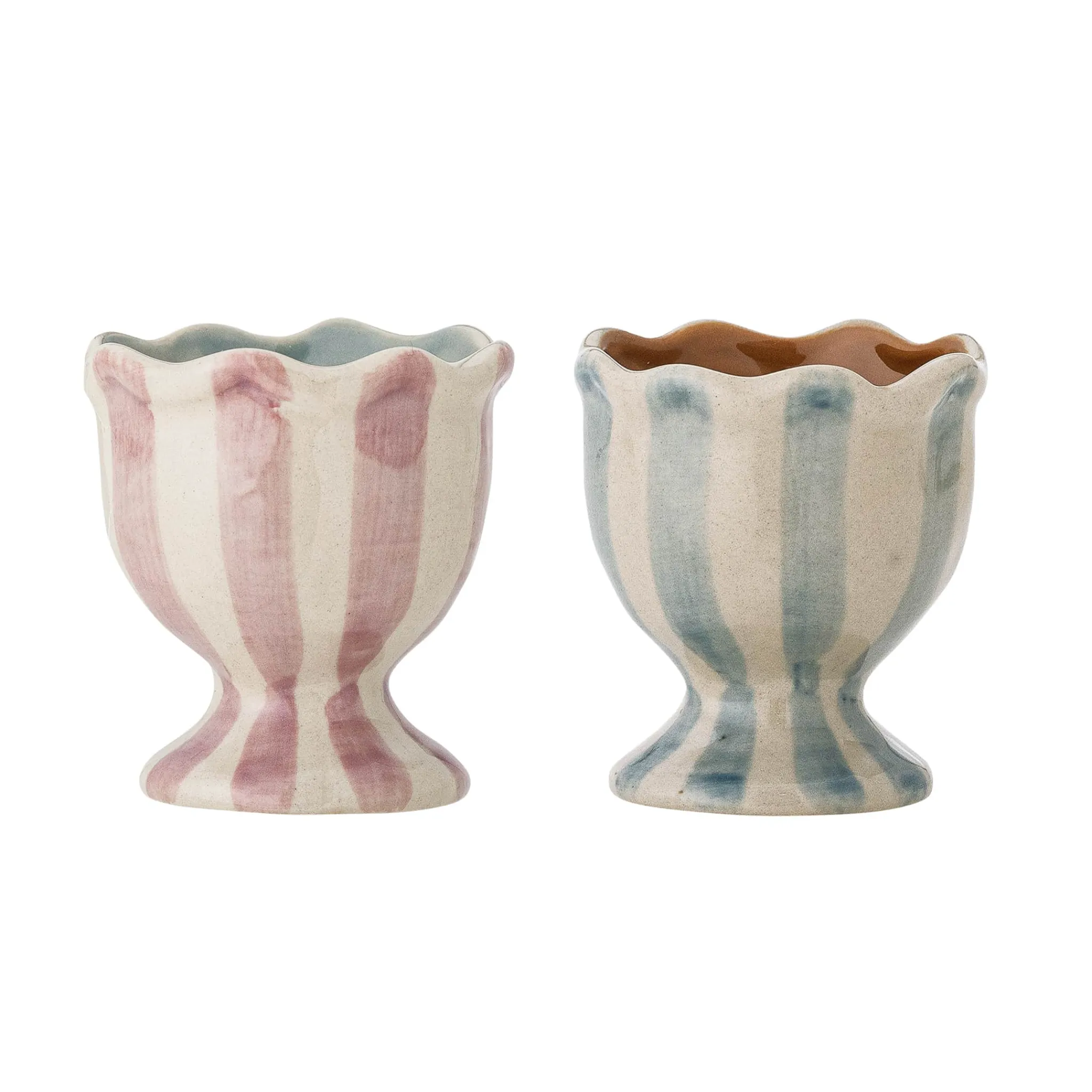 Hot Set of 2 Willa Lilac Stripe Egg Cups Tableware Brands