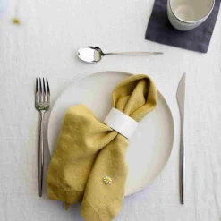 Sale Set of 2 Yellow Linen Napkins Table Setting|Kitchen Textiles & Clothing