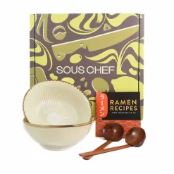 New Shiroi Sen Ramen Bowl Set Japanese Ingredients|Crockery & Dinnerware