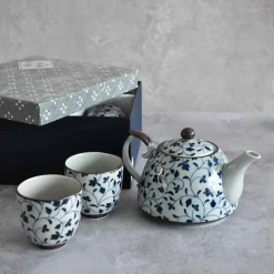 Hot Shizen Blue Japanese Teapot & Teacup Set Tableware Brands|Japanese Ingredients