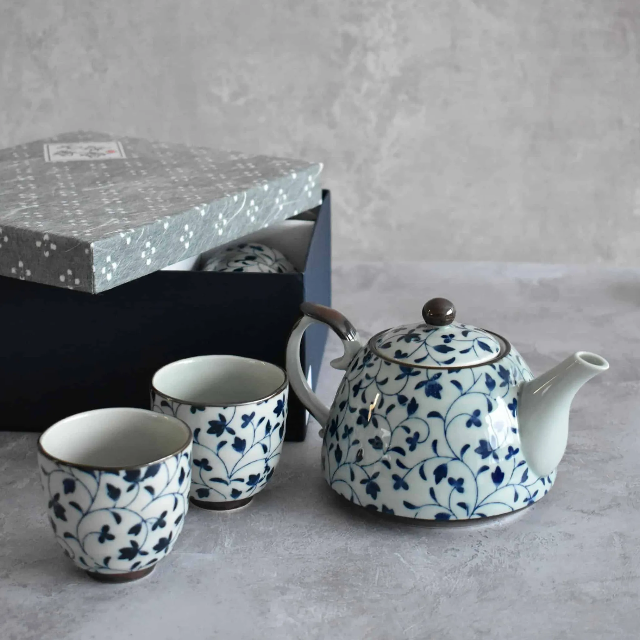 Hot Shizen Blue Japanese Teapot & Teacup Set Tableware Brands|Japanese Ingredients