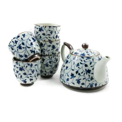 Hot Shizen Blue Japanese Teapot & Teacup Set Tableware Brands|Japanese Ingredients
