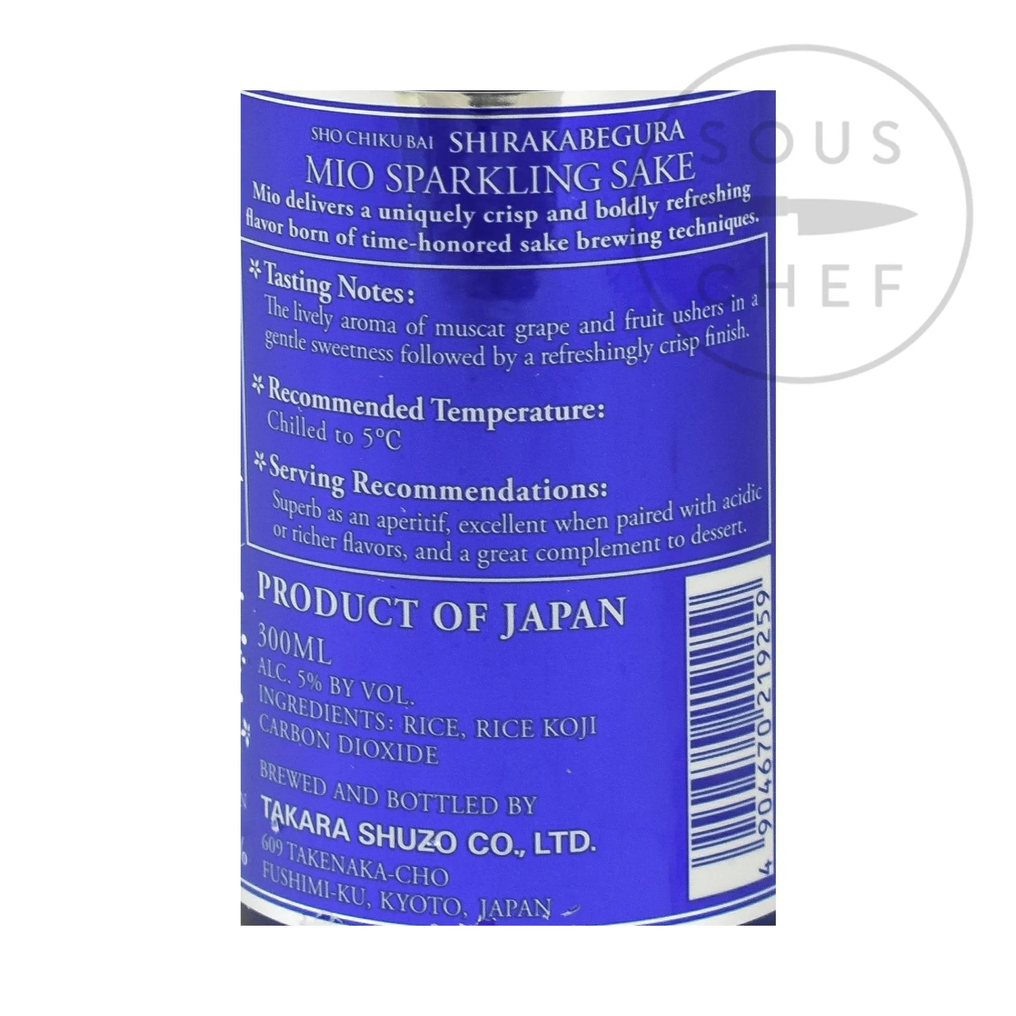 Clearance Mio Sparkling Sake, 300ml Japanese Ingredients|Drinks