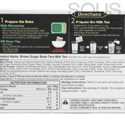 Sale Short Dated Brown Sugar Boba Taro Milk Tea Kit, 3 sets Ingredients Brands|Drinks