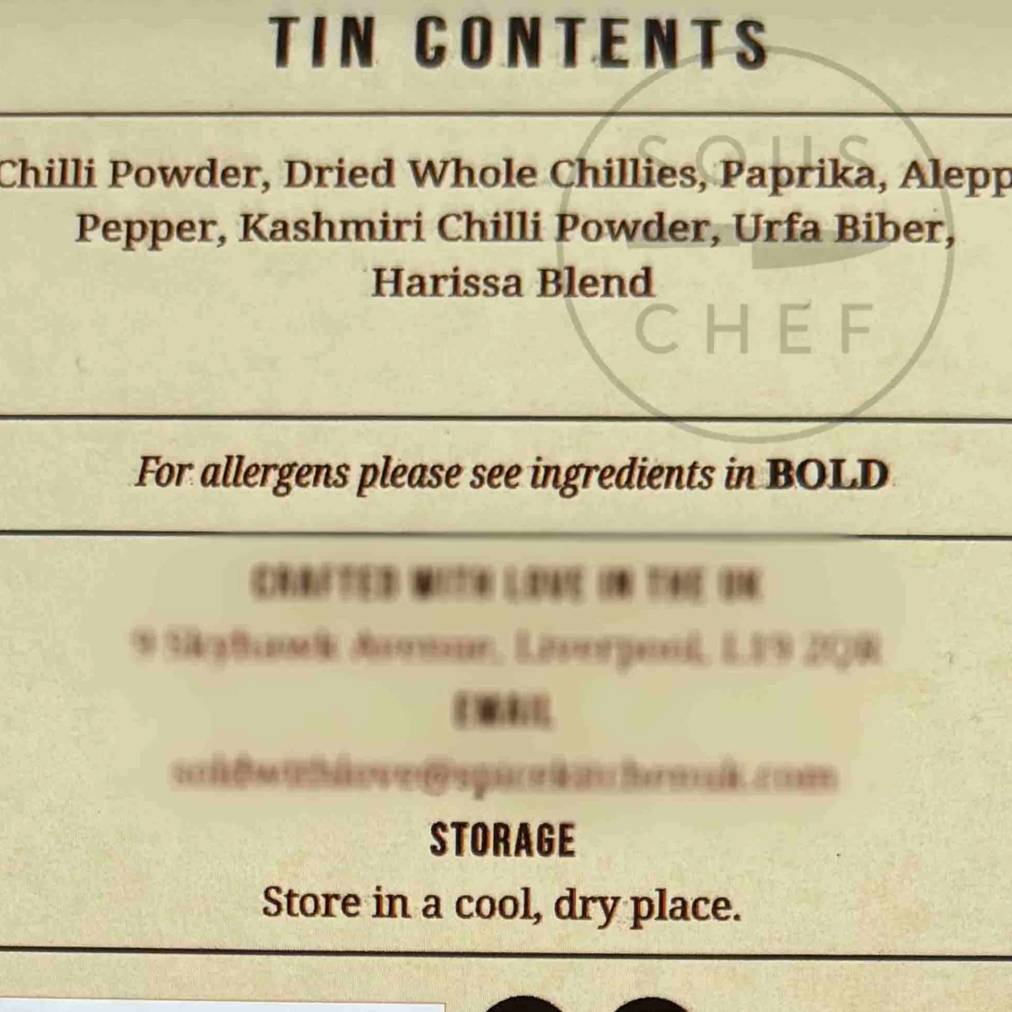 Best Short Dated Chilli Spice Tin Ingredients Brands|Herbs & Spices