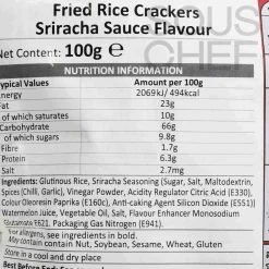 Online Short Dated Sriracha Rice Crackers, 100g Snacks|Ingredients Brands