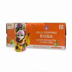 Hot Short Dated 24x Jelly Popping Boba Lychee Oolong & Aloe Vera Drink, 240ml Ingredients Brands|Southeast Asian Ingredients