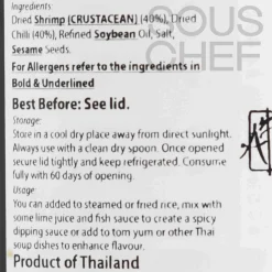 Hot Shrimp Flavour Crushed Chilli, 134g Ingredients Brands|Southeast Asian Ingredients