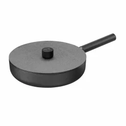 New Noir Cast Iron Saute Pan with Lid, 28cm Pots & Pans