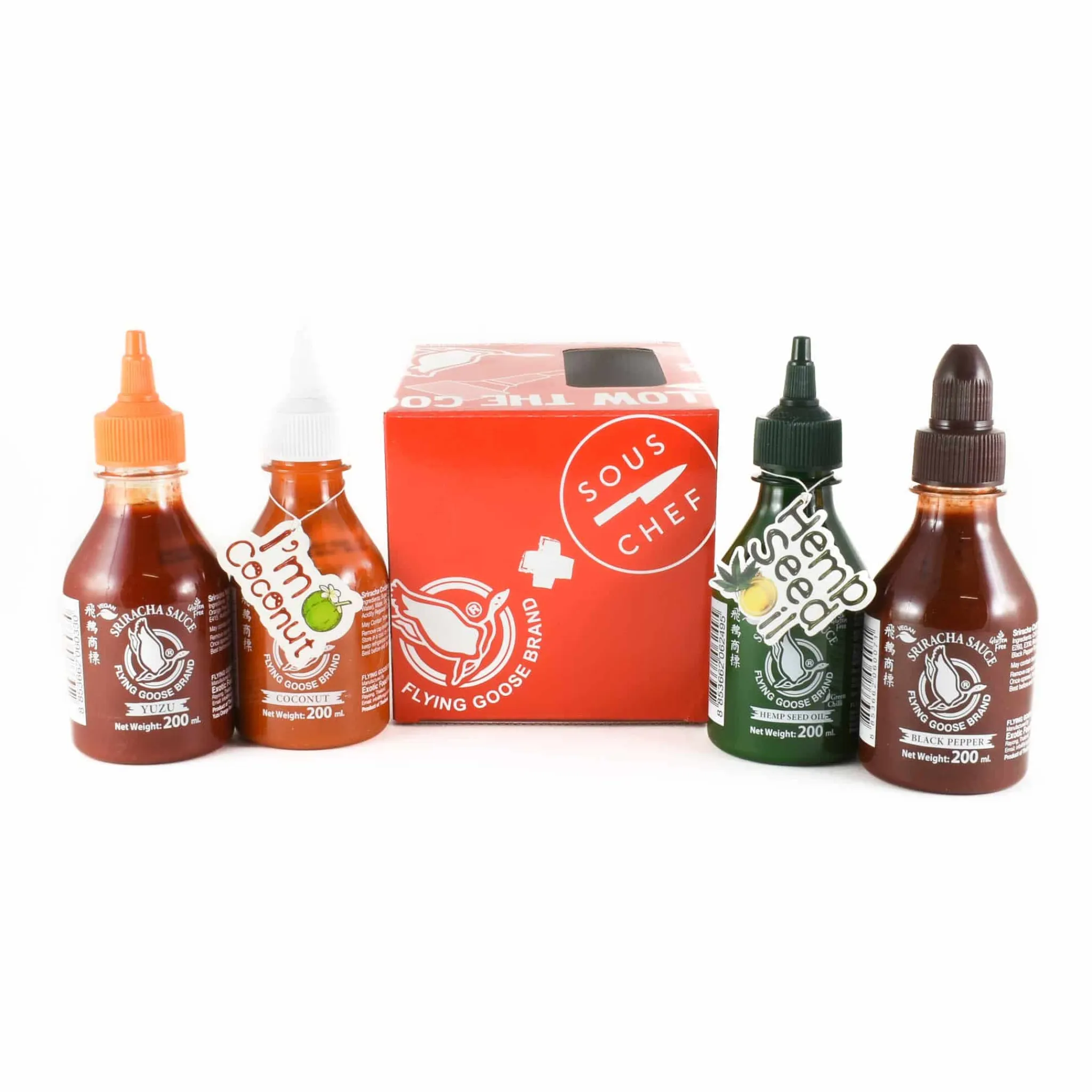 Sous Chef x Sriracha Box Set, 4 x 200ml Ingredients Brands|Sauces & Condiments