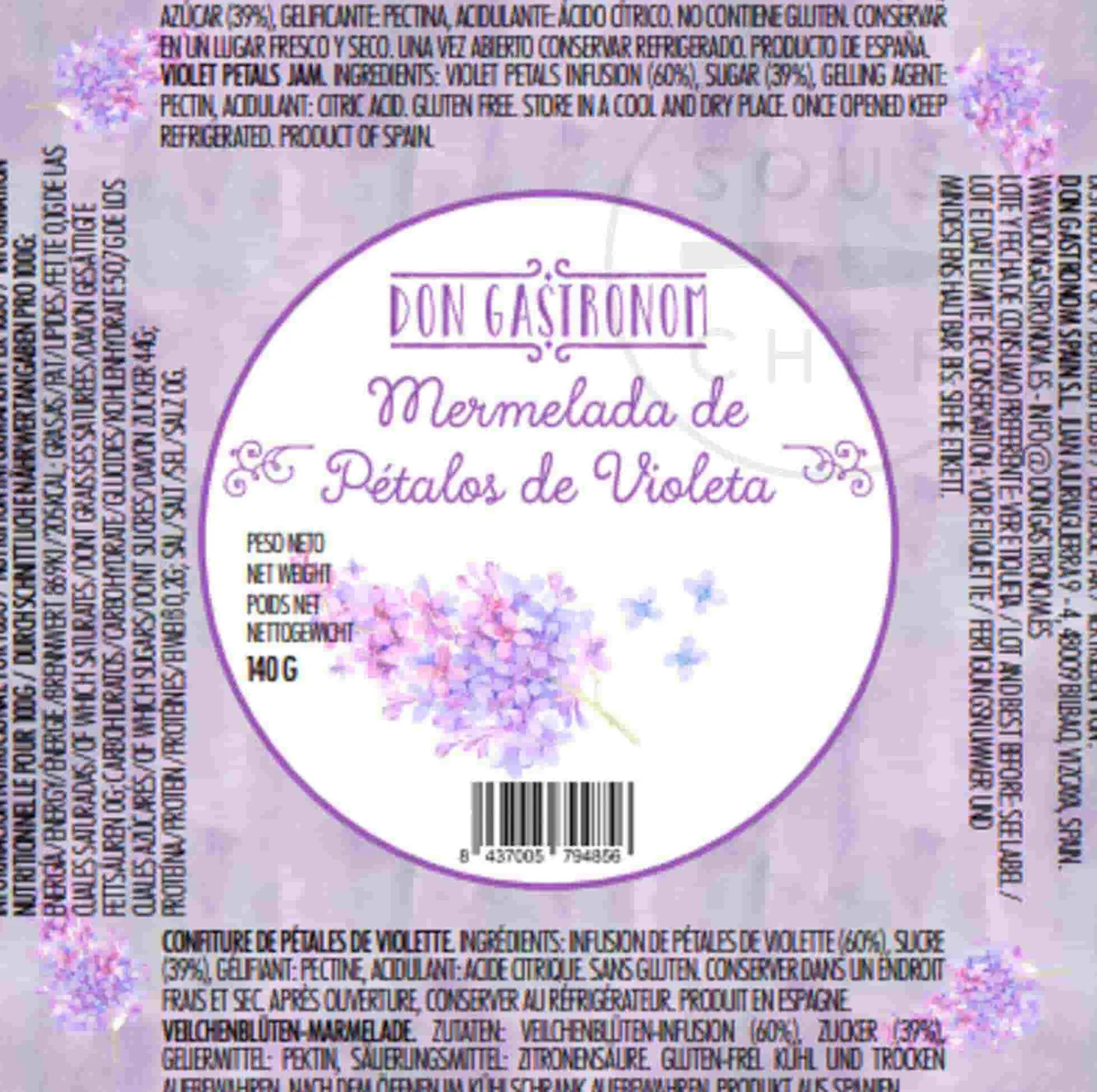 Best Spanish Violet Petal Jam, 140g Ingredients Brands|Spanish Ingredients