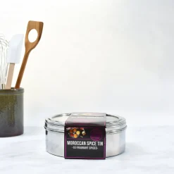 Moroccan Spice Tin Ingredients Brands|Middle Eastern Ingredients