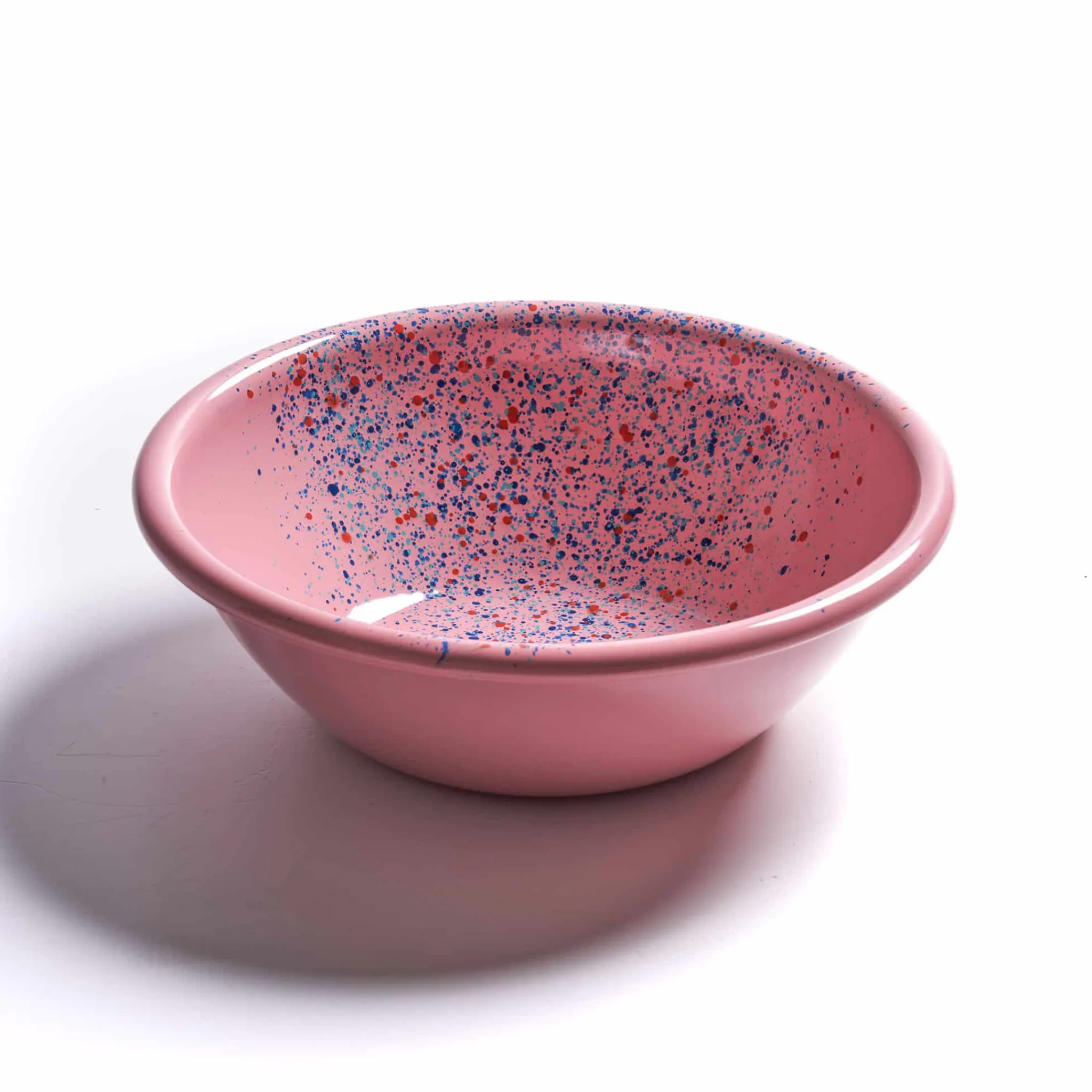 Best Splatter Fest Enamel Bowl, Pink Middle Eastern Ingredients|Picnicware