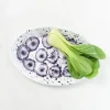 Splatter Madness Enamel Oval Serving Plate, Purple, 31cm Middle Eastern Ingredients|Table Setting