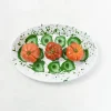 Clearance Splatter Madness Enamel Oval Serving Plate, Green, 31cm Tableware Brands|Middle Eastern Ingredients