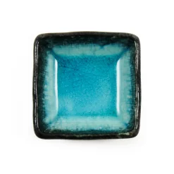 Sale Square Turquoise Dipping Bowl, 7cm Tableware Brands|Japanese Ingredients