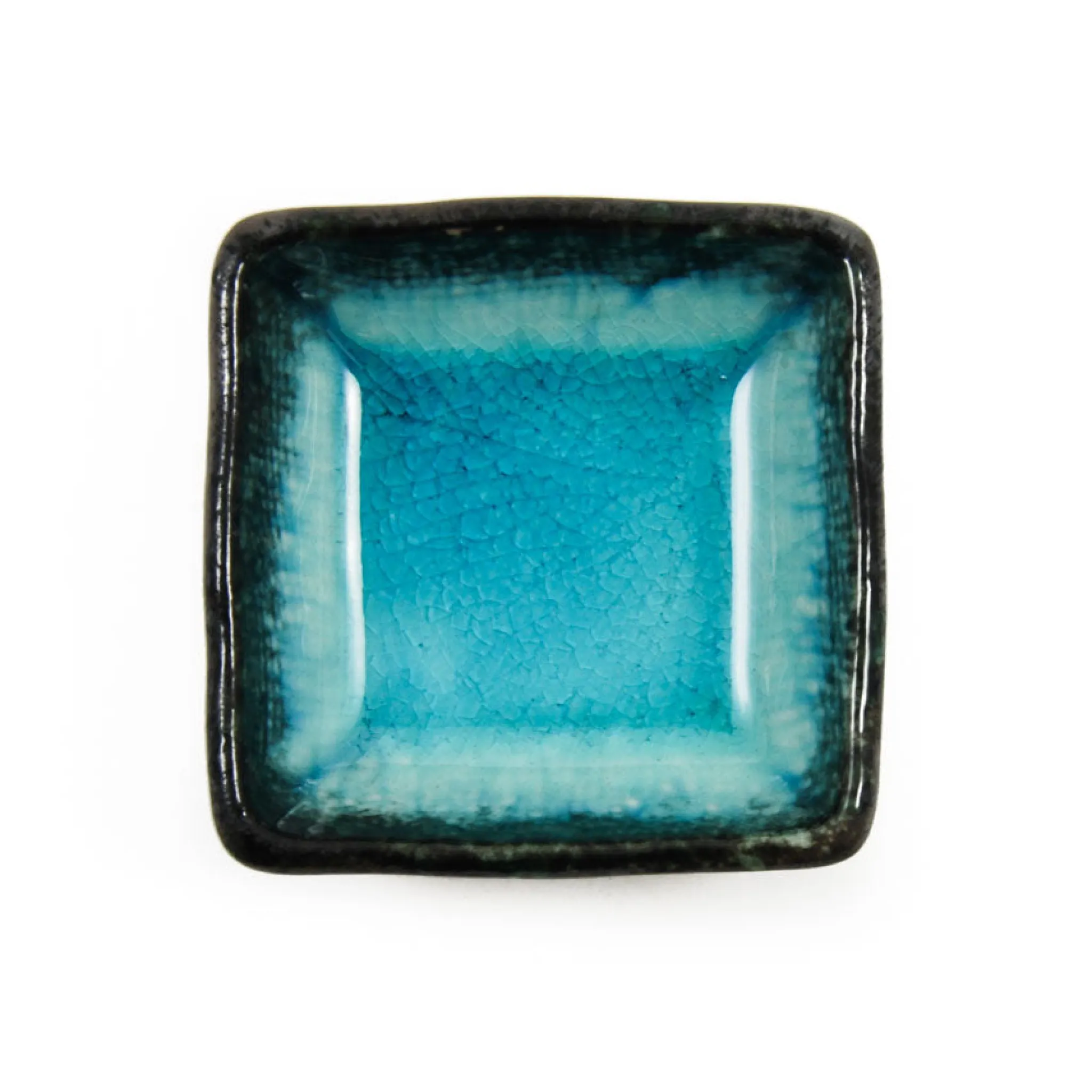Sale Square Turquoise Dipping Bowl, 7cm Tableware Brands|Japanese Ingredients
