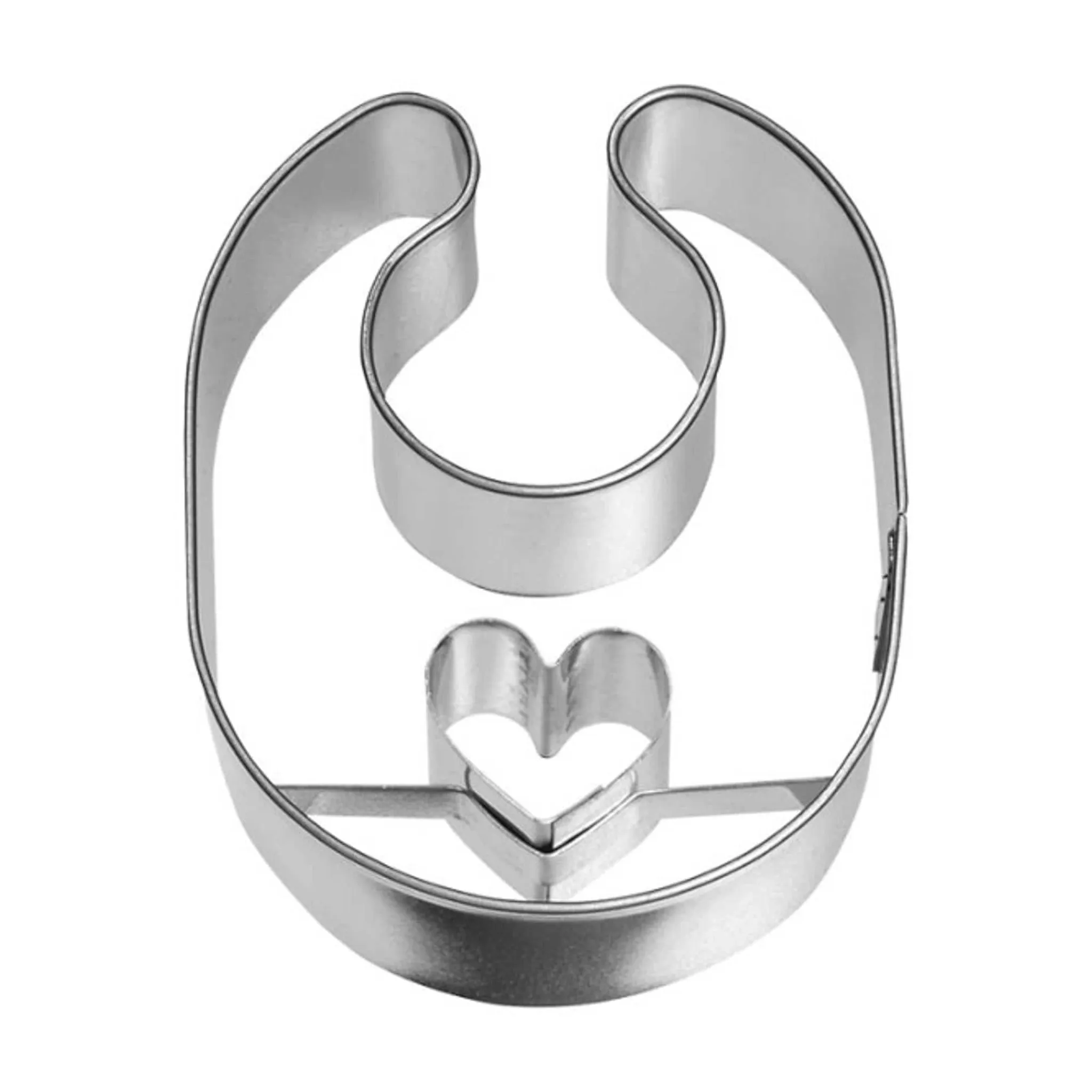 Sale Stainless Steel Baby Bib Cookie Cutter, 6cm Baking Supplies & Equipment