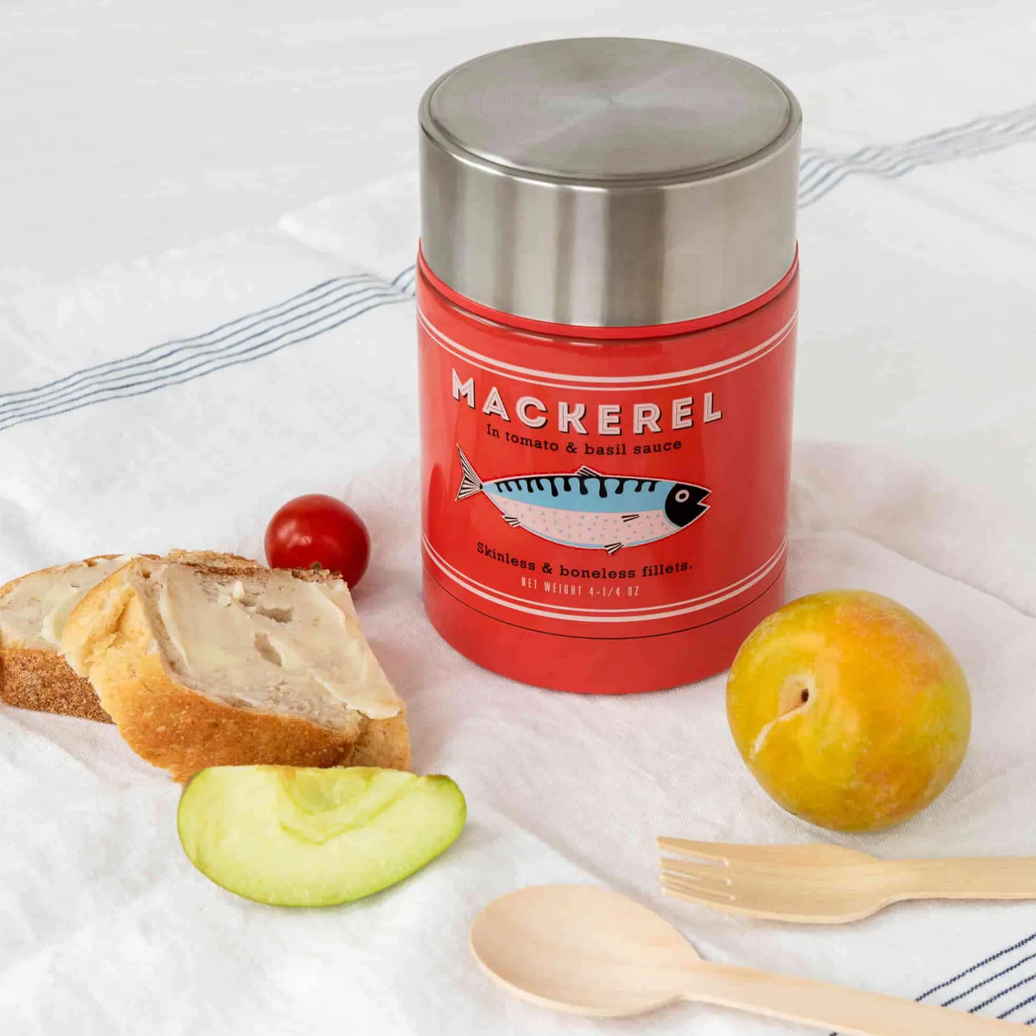 Clearance Stainless Steel Mackerel Food Flask, 450ml Tableware Brands