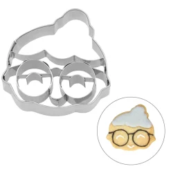 Hot Stainless Steel Mrs. Claus Cookie Cutter, 5cm Baking Supplies & Equipment