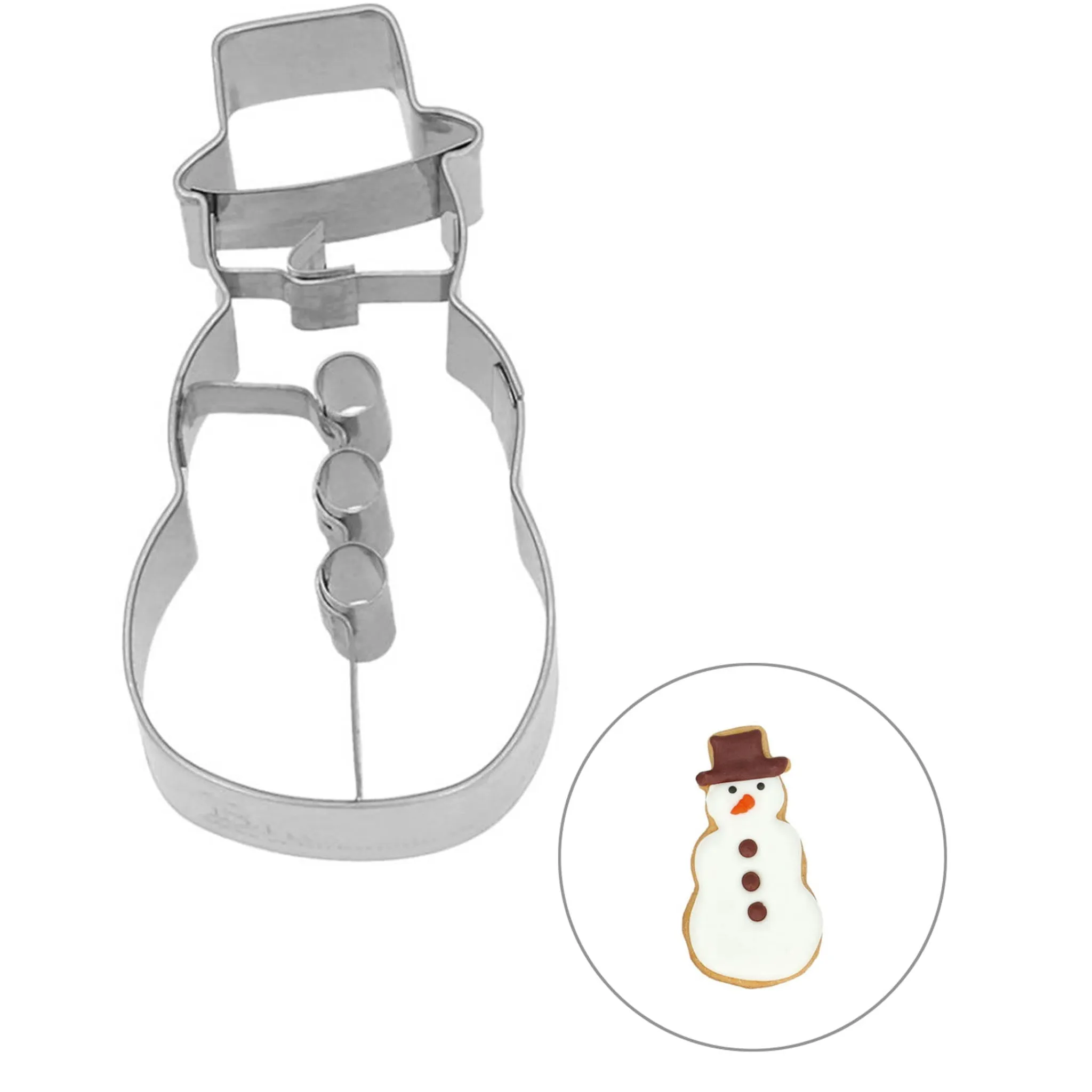 Online Stainless Steel Snowman Cookie Cutter, 8cm Baking Supplies & Equipment