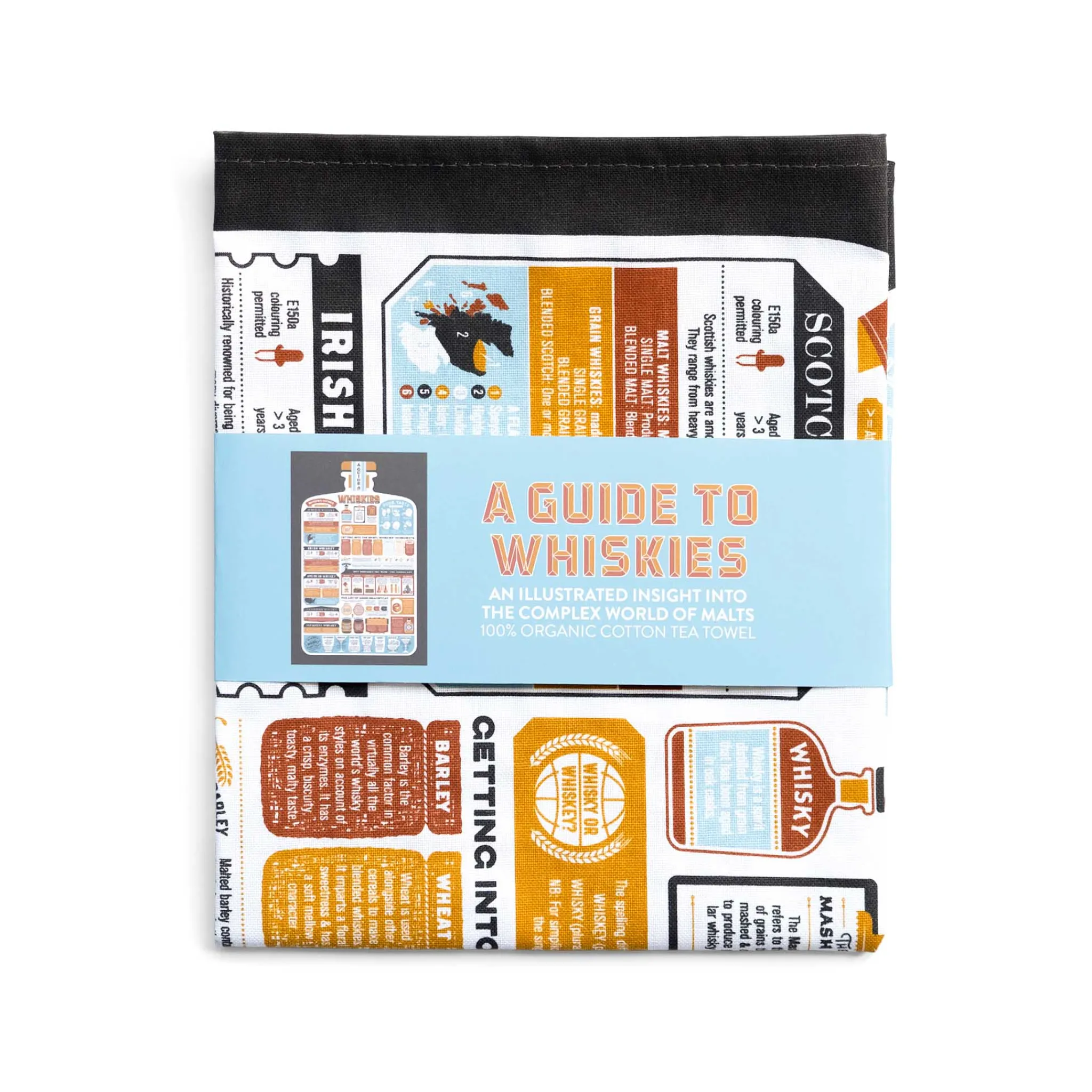 Clearance Guide to Whiskies Tea Towel Made In The Uk|Kitchen Textiles & Clothing