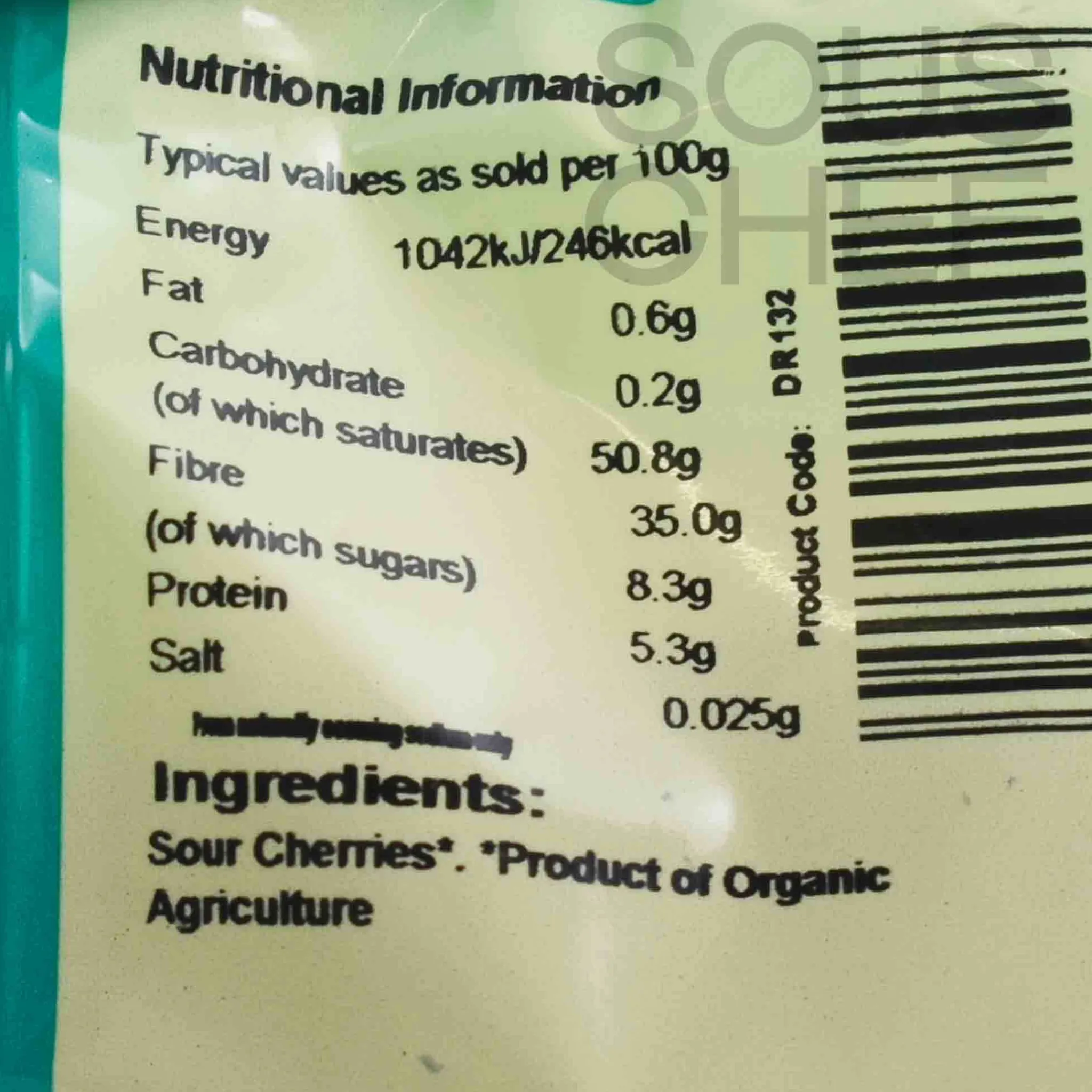 Clearance Organic Sour Cherries, 125g Baking Ingredients|Ingredients Brands
