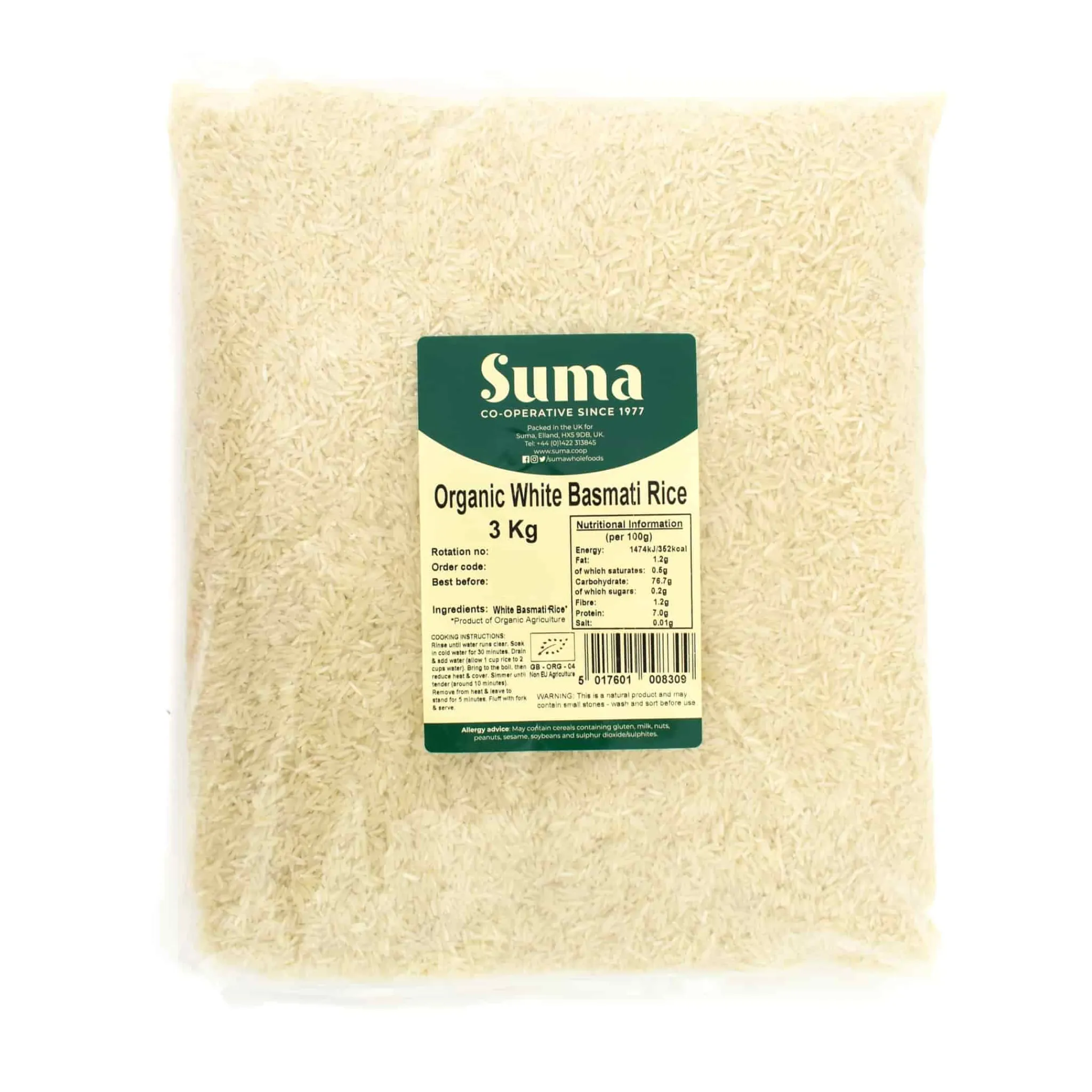 Organic White Basmati Rice, 3kg Ingredients Brands|Indian Ingredients