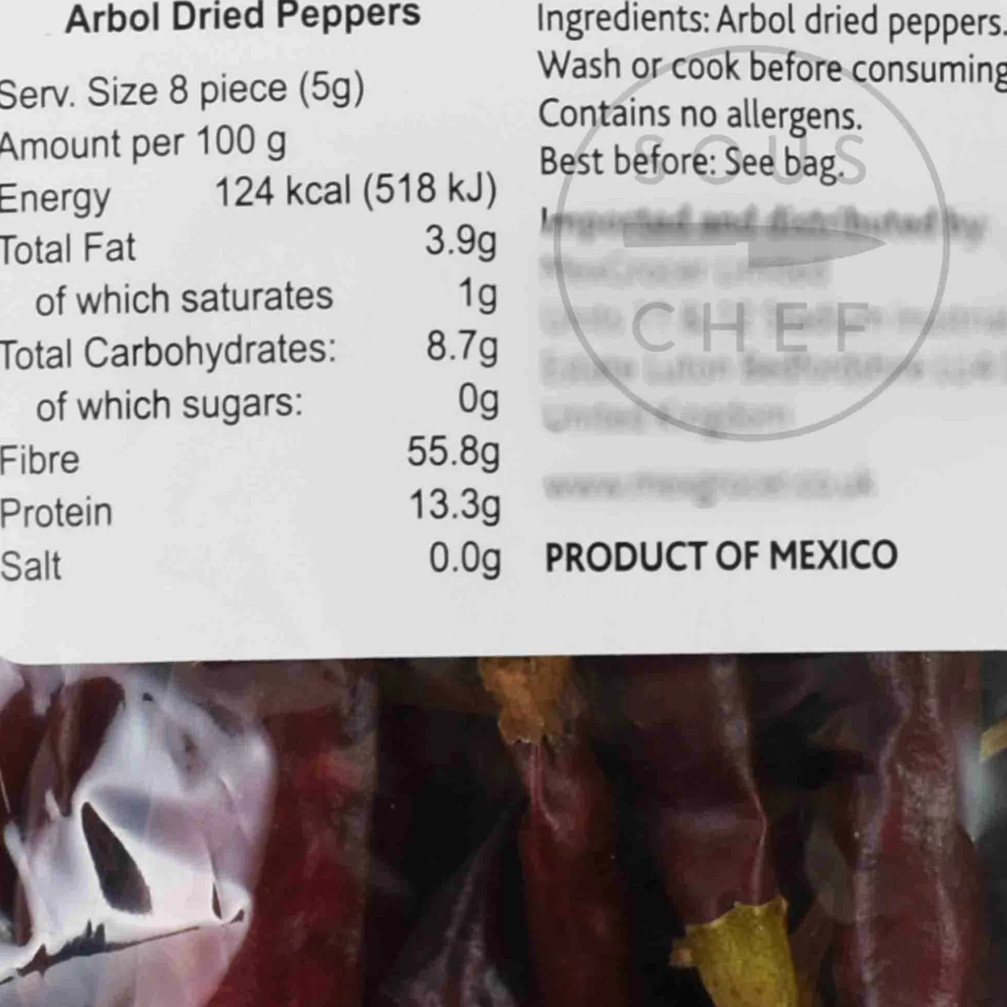 Outlet Arbol Chilli, 75g Mexican Ingredients|Herbs & Spices