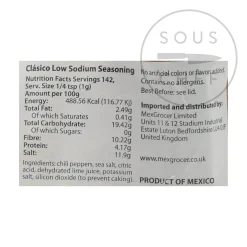 Clearance Low Sodium Chilli Lime Seasoning Mix, 142g Ingredients Brands|Mexican Ingredients