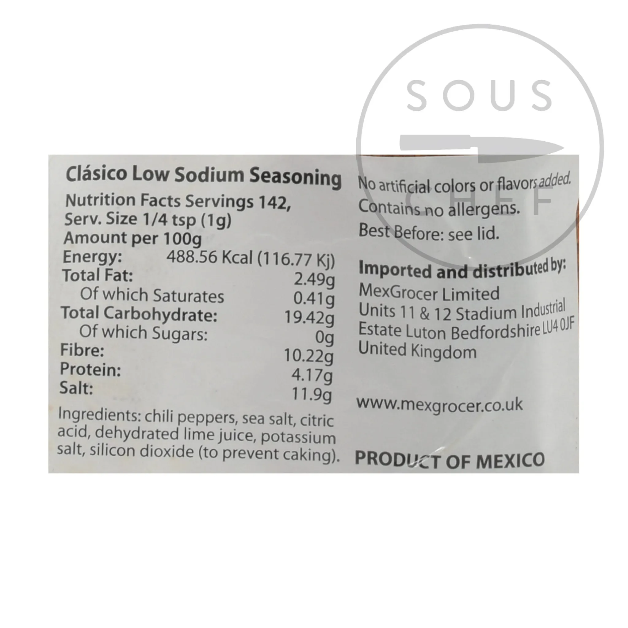 Clearance Low Sodium Chilli Lime Seasoning Mix, 142g Ingredients Brands|Mexican Ingredients