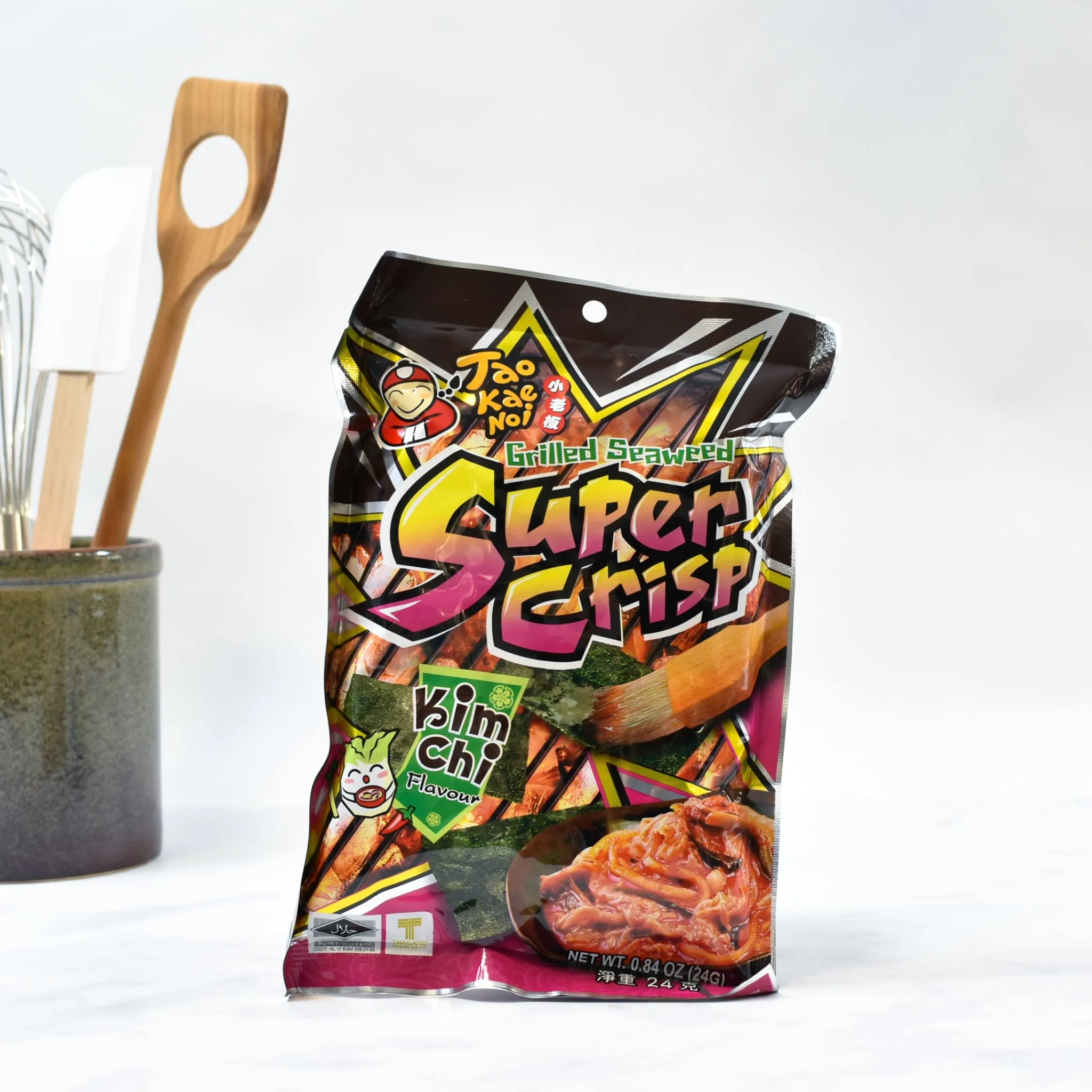 Discount Super Crisp Kimchi Flavour Seaweed, 24g Southeast Asian Ingredients|Vegetables